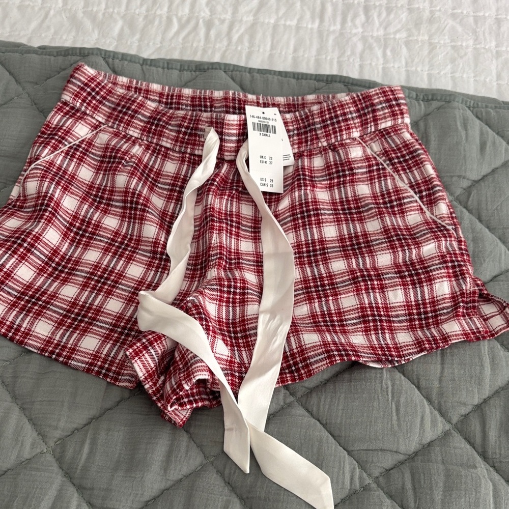 NWT Abercrombie & Fitch Flannel Pajama shorts XS